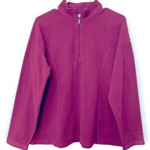 L. L. Bean Women's Fleece Pullover Jacket Pink Size L